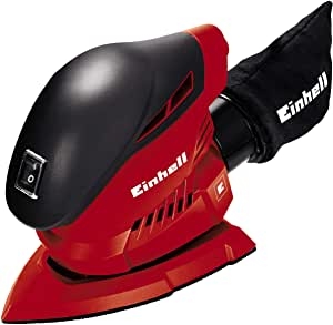 Einhell TH-OS 1016 - Lijadora MULTI (100 W, superficie de pulido de 104 cm², bolsa recolectora de polvo y adaptador de succión, papel abrasivo con velcro P120)