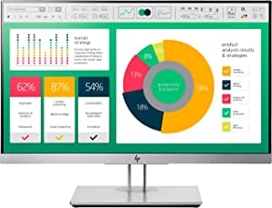 HP EliteDisplay E223 - Monitor de 21.5 pulgadas ajustable en altura (FHD antireflejo, 1920 x 1080 a 60 Hz, IPS LED, 250cd/m, 5ms, 16:9, 1 x VGA, 1 x HDMI 1.4, 1 x DisplayPort 1.2, 2 x USB 3.0)