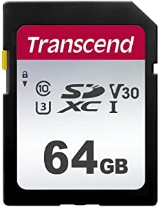 Transcend SDC300S - Tarjeta de memoria SDXC de 64 GB, color plata