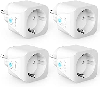 Enchufe Inteligente Wifi, Aoycocr Alexa Enchufes Smart Mini Plug, 16A 3680W, Smart Home Funciona con Amazon Alexa, Echo Dot, Google Assistant, con Control Remoto, no se requiere Hub(4PACK)