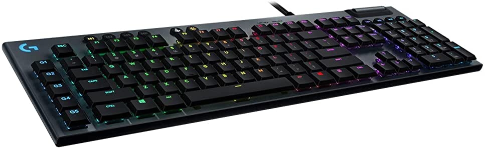 Logitech G815 Lightspeed - Teclado mecánico para juegos, GL Táctil, CARBON, ESP, USB-N/A, MEDITER, Interruptor táctil, RGB