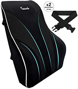 Tusscle Cojín Lumbar Silla Oficina Respaldo,Lumbar Coche con Esponja Memoria,Apoye Cómodamente La Espalda para Liberar estrés (9 * 40 * 14)