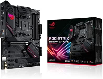 ASUS ROG Strix B550-F Gaming - Placa Base Gaming ATX AMD AM4 con VRM de 14 Fases, PCIe 4.0, Intel 2,5 GB LAN, Dual M.2, Micrófono cancelación Ruido, USB 3.2 Gen 2 e iluminación RGB Aura Sync
