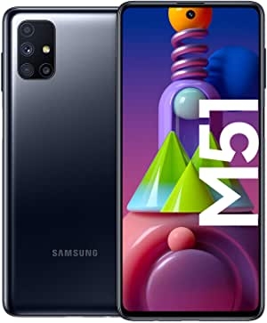 Samsung Galaxy M51 Smartphone de 6.7" FHD+ | Móvil Libre | Batería 7000 mAh y Carga rápida - Color Negro [Versión española] [Exclusivo Amazon]