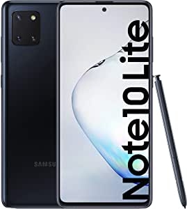 Samsung Galaxy Note 10 Lite - Smartphone de 6.7" FHD+ (4G, Dual SIM, 6GB RAM, 128GB ROM, cámara trasera 12MP(W)+12MP(UW)+12MP, cámara frontal 32MP, Octacore Exynos 9810), Aura Black [Versión española]