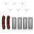 6pcs cepillo lateral 4pcs HEPA filtro 2pcs cepillo principal Adecuado para Xiaomi Robot Aspirador Roborock S50 Xiaomi Ro