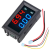 Geekcreit® Mini voltímetro digital amperímetro DC 100 V 10A voltímetro medidor de corriente probador azul + rojo doble L