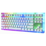 Womier K87 87 Teclado Mecanico Hot Swap cable Type-C USB 3.1 Base de vidrio translúcido Gateron Switch RGB Gaming